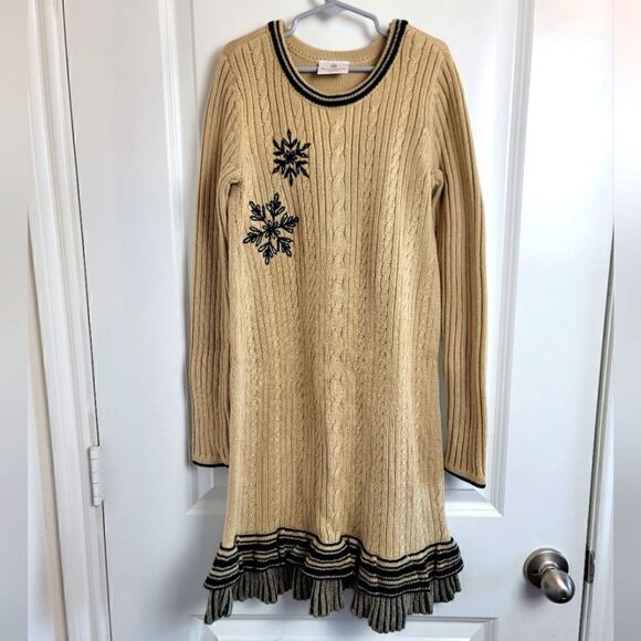 HANNA ANDERSSON Wool Blend Holiday Dress - Picture 1 of 9